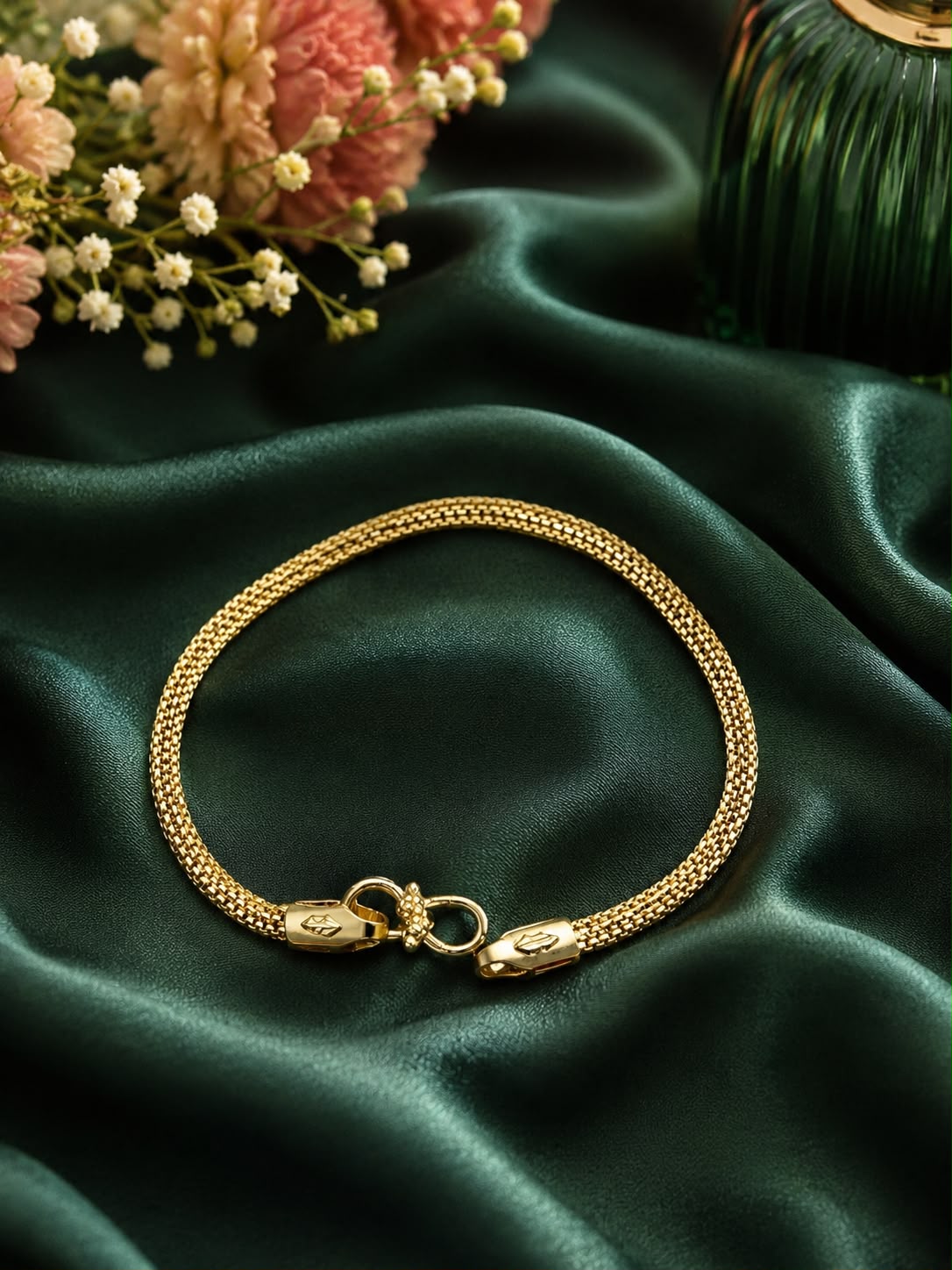 Classic Gold-Tone Mesh Link Bracelet