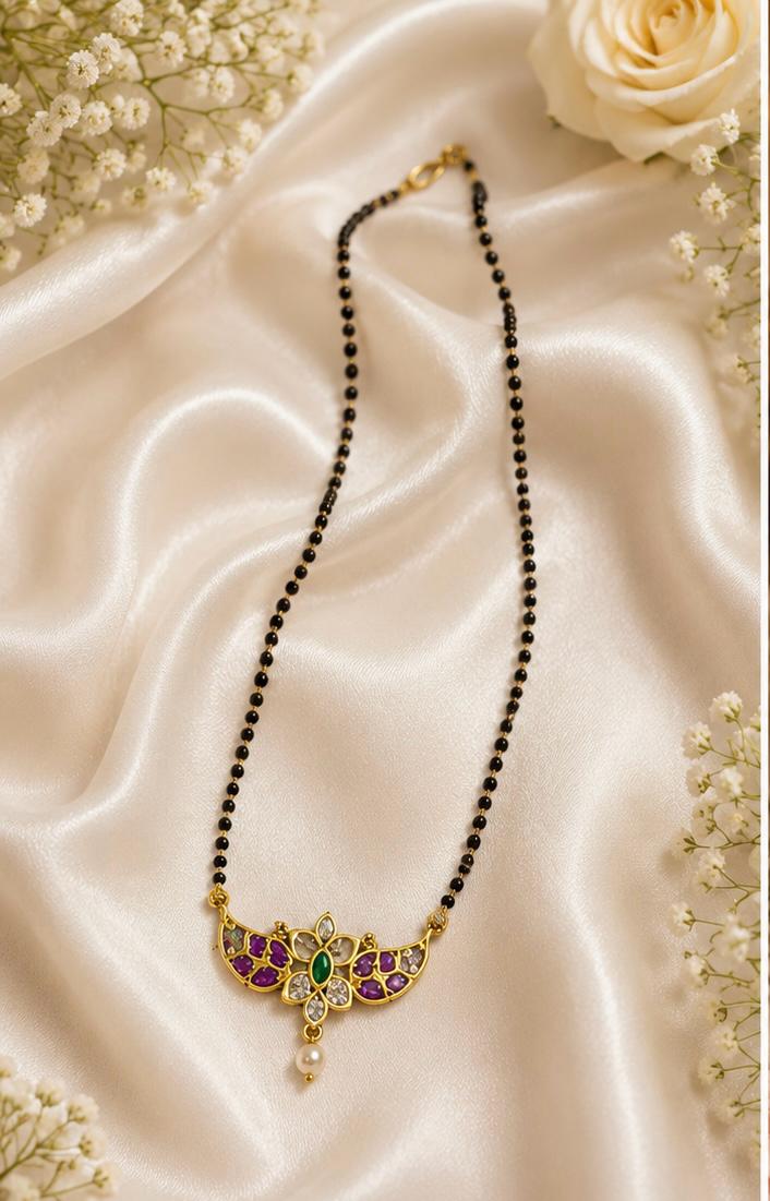 Elegant Floral Mangalsutra_short
