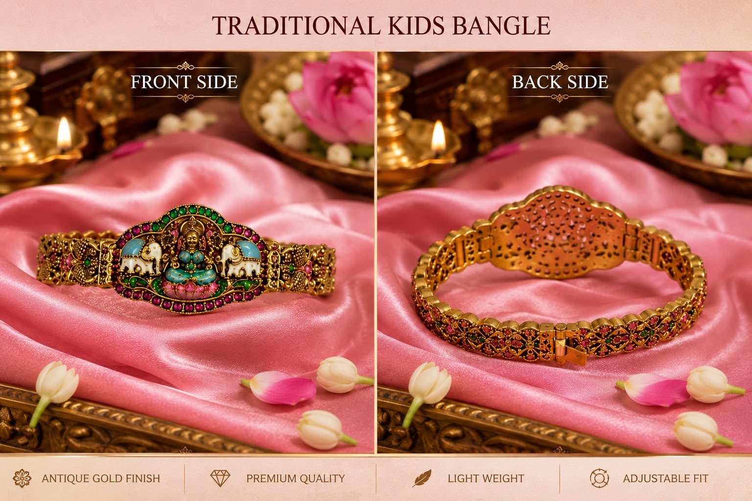 Traditional Antique Gold Bangle