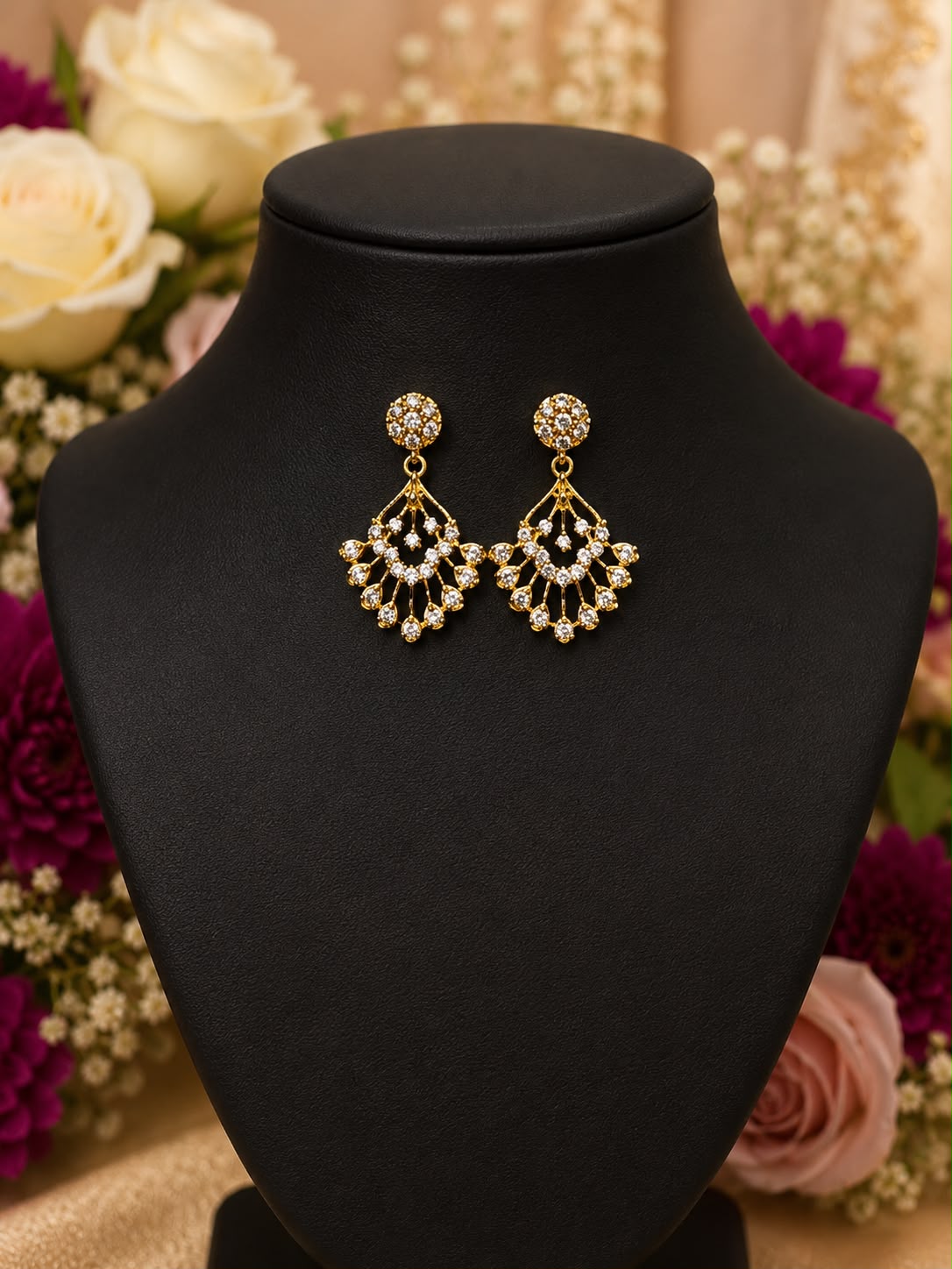 Elegant Diamond-Style Drop Earrings