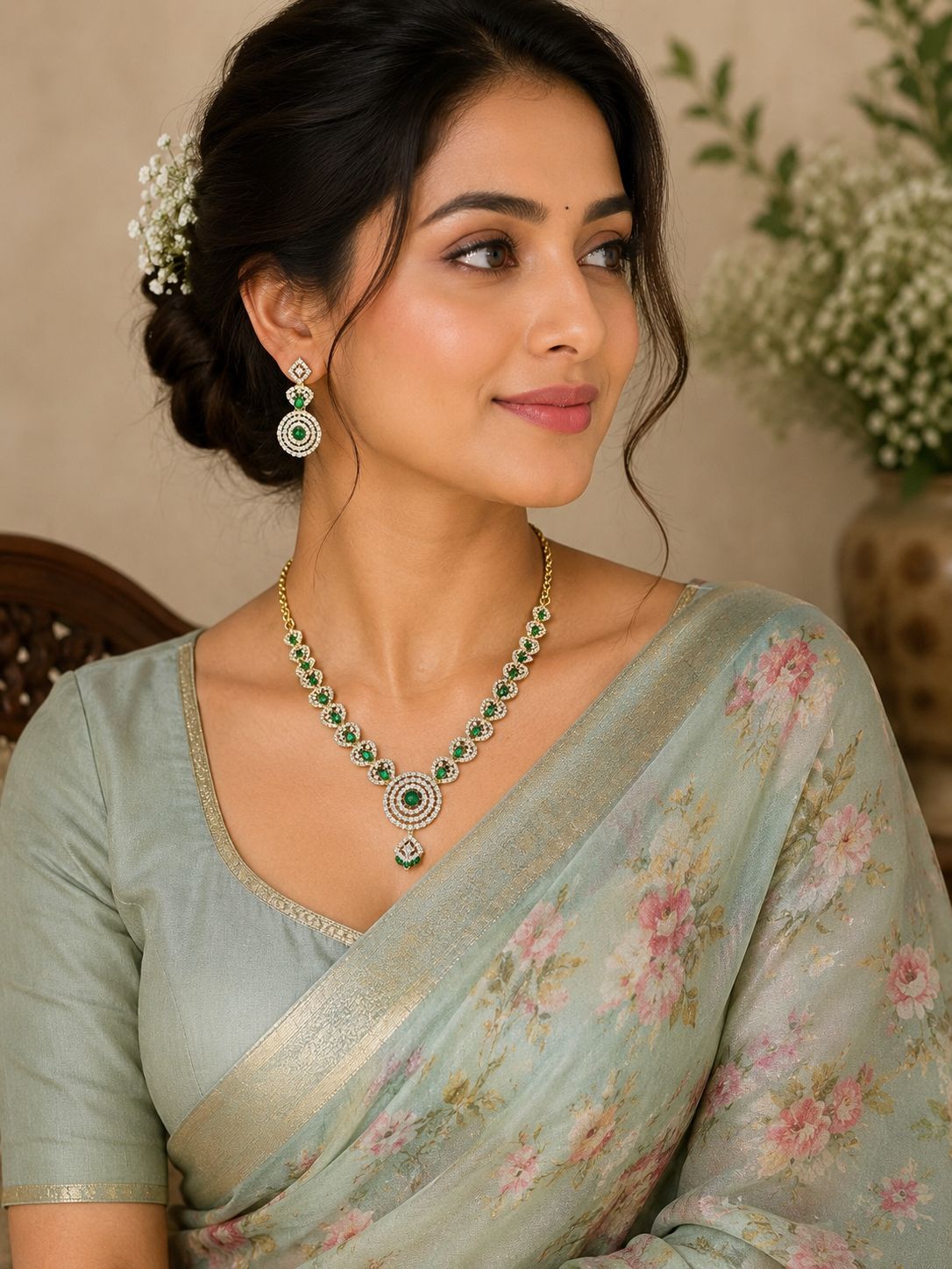Emerald Royale Pendant Necklace