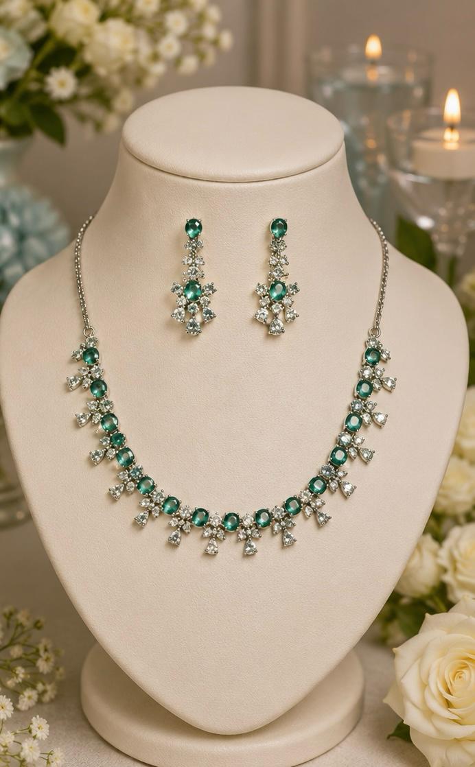 Timeless Mint Green Elegance Necklace Set