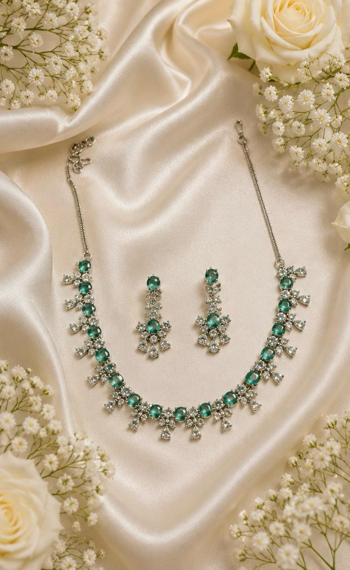 Timeless Mint Green Elegance Necklace Set