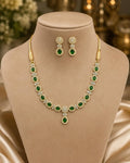Emerald Elegance Necklace Set for teens and kids