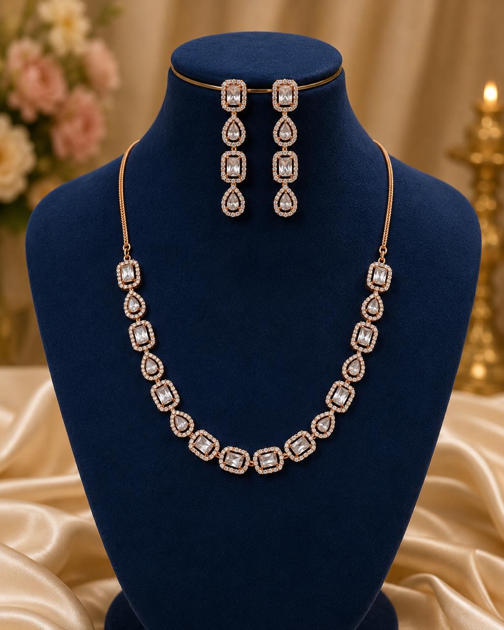 Elegant Rose Gold Necklace Set ✨