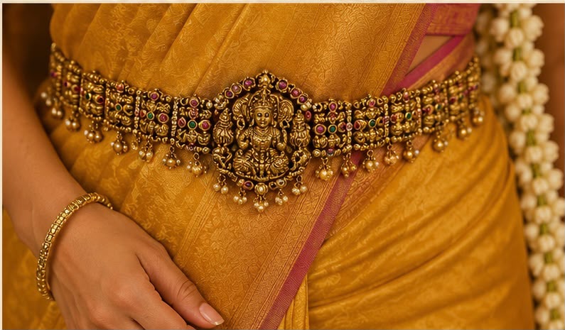 Temple Lakshmi Bridal Vaddanam (Waist Belt)