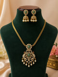 Elegant 1 Gram Gold Pendant Necklace Set
