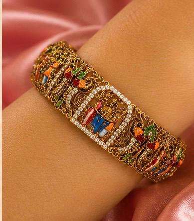 Traditional Antique Gold Bangle