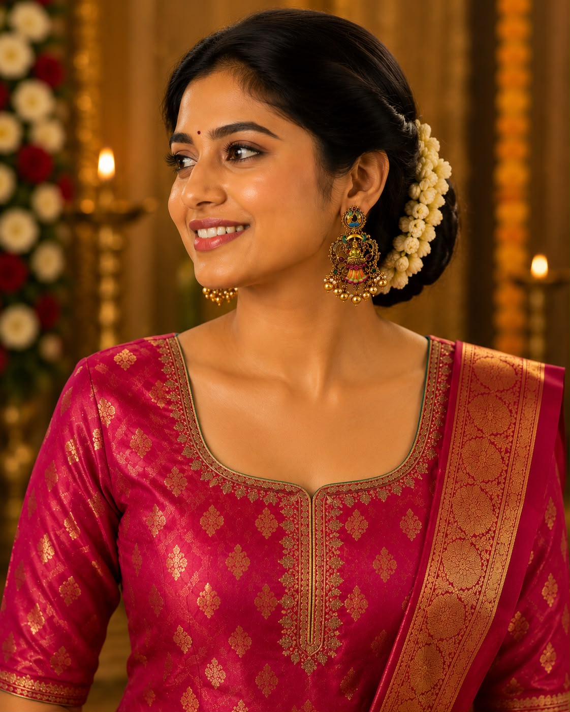 Traditional Lakshmi Designer Jhumka Earrings
