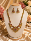 Traditional Lakshmi Peacock Long Haram set