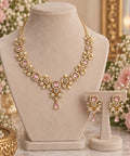 Blush Pink Floral Necklace Set_NB_NS_76
