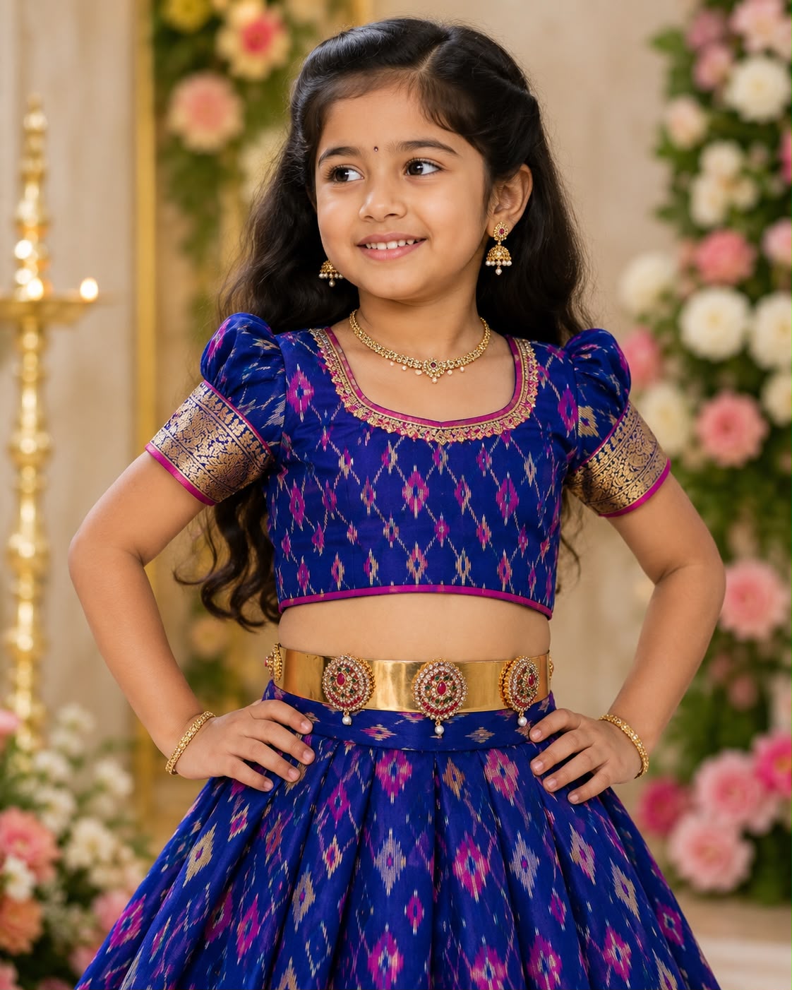 Kids’ Traditional Temple Waist Belt (Vaddanam)(4-8)yrs