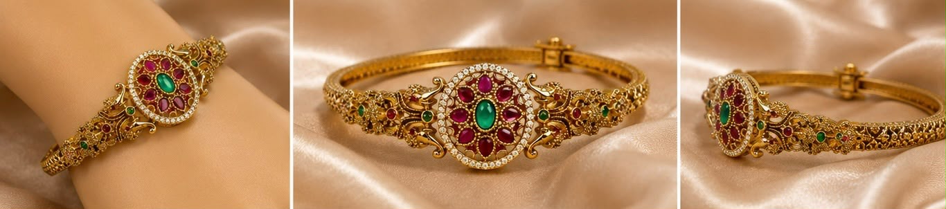 Traditional Floral Antique Bangle