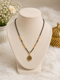 RamSeetha pendant_Black and gold color beaded necklace_Short