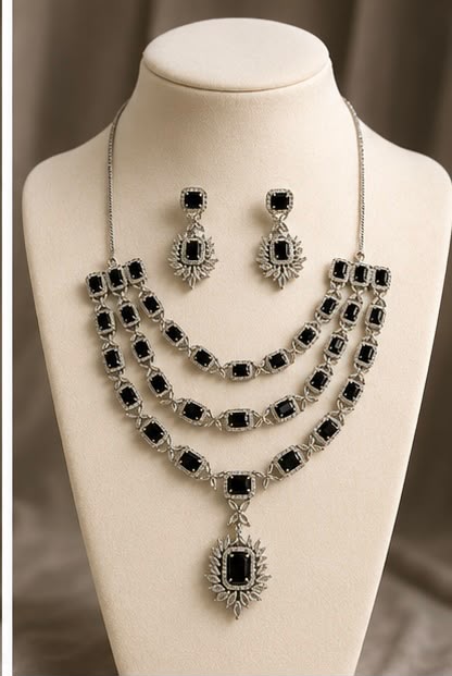 Midnight Royale Layered Necklace Set