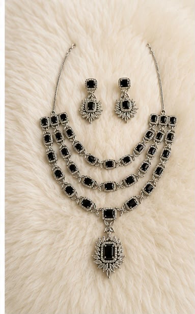 Midnight Royale Layered Necklace Set