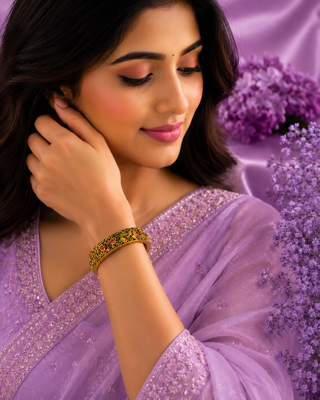 Traditional Open-Close Designer Bangle