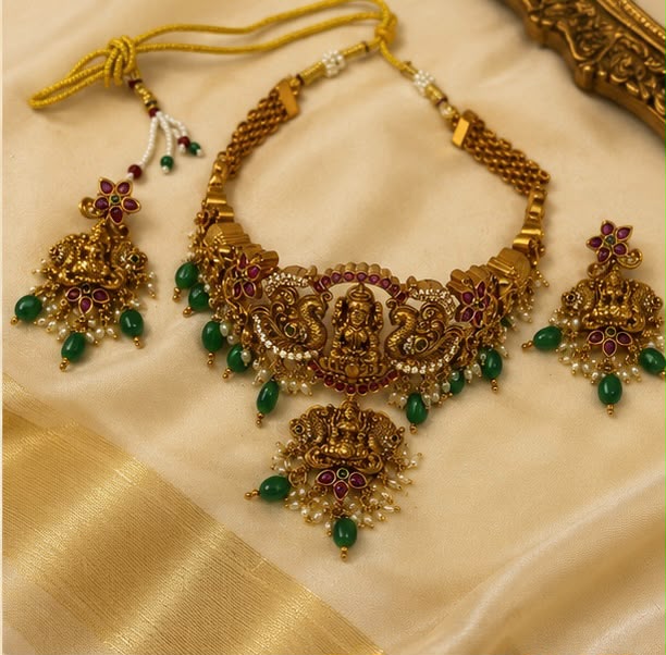 Lakshmi Heritage Temple Necklace Set