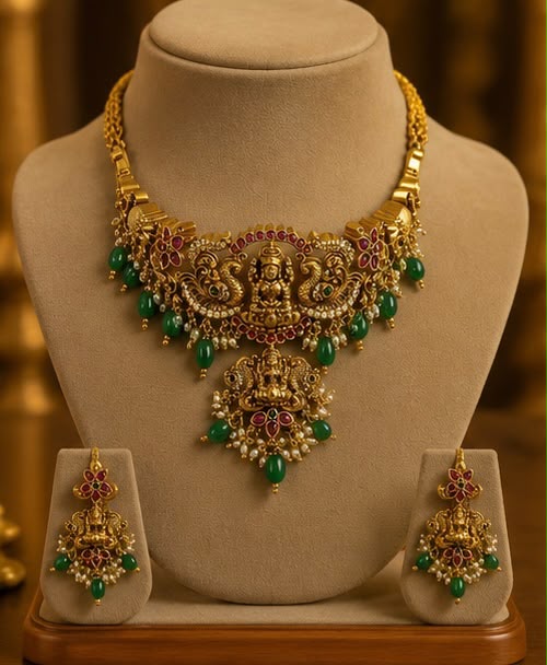 Lakshmi Heritage Temple Necklace Set