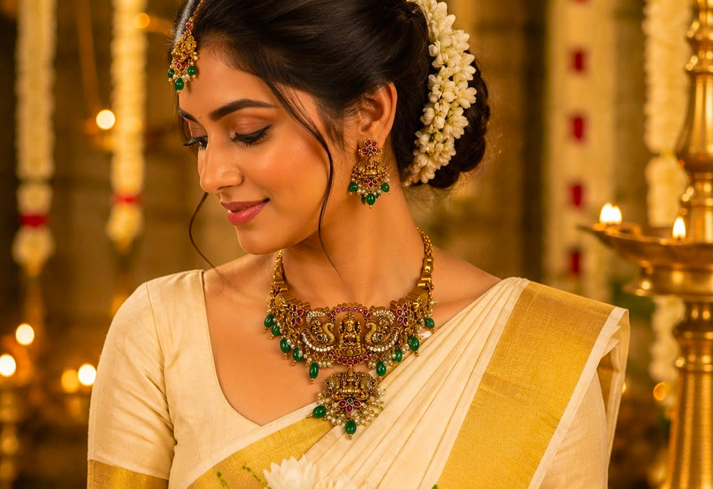 Lakshmi Heritage Temple Necklace Set