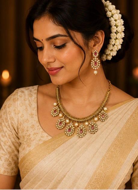 Kundan Ruby Necklace Set