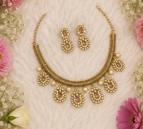 Kundan Ruby Necklace Set