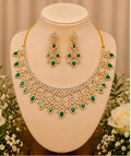 Emerald Drop Necklace Set
