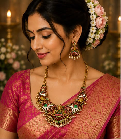 Temple Heritage Lakshmi Necklace Set