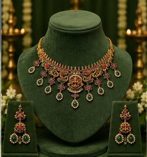 Temple Heritage Wedding Choker Necklace Set
