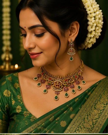 Temple Heritage Wedding Choker Necklace Set