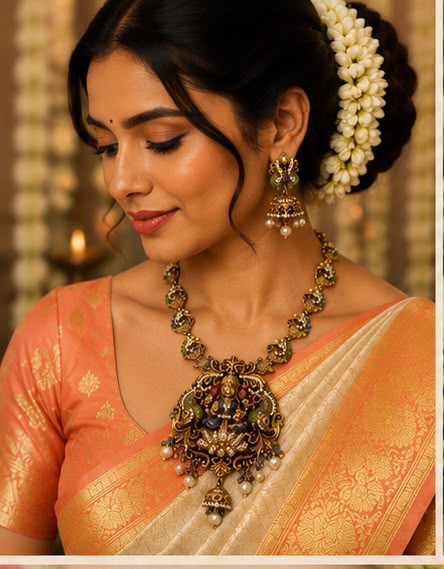 Temple Heritage Lakshmi Necklace Set