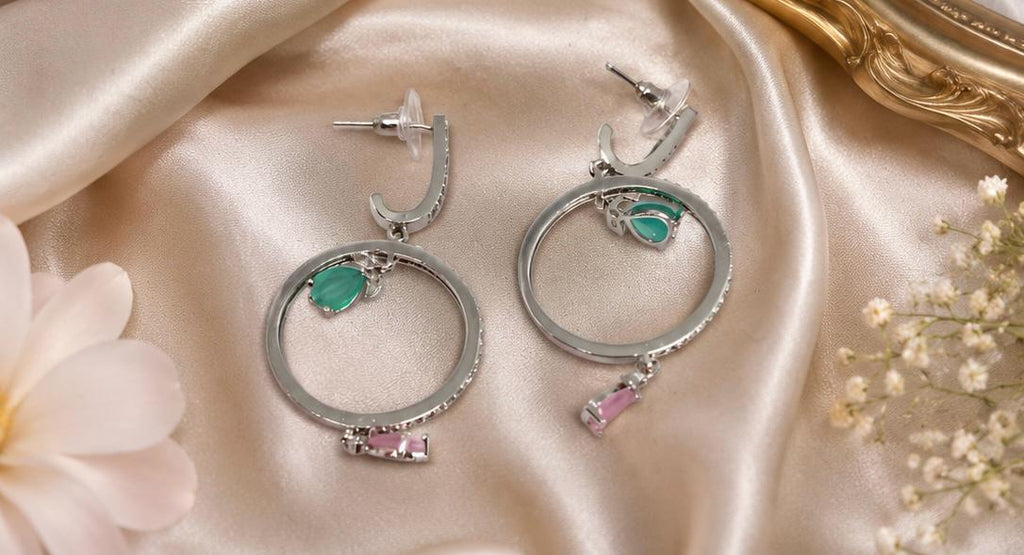 Pastel Charm Hoop Earrings