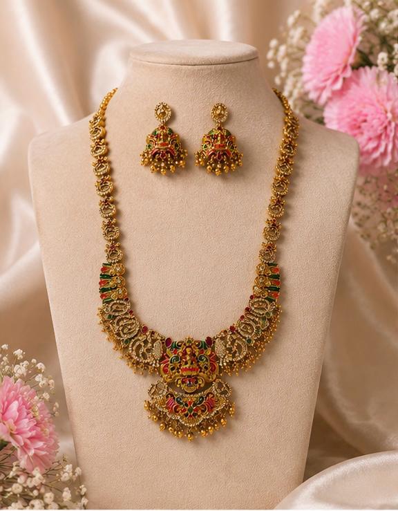 Royal Lakshmi Temple Necklace Set