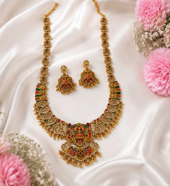 Royal Lakshmi Temple Necklace Set