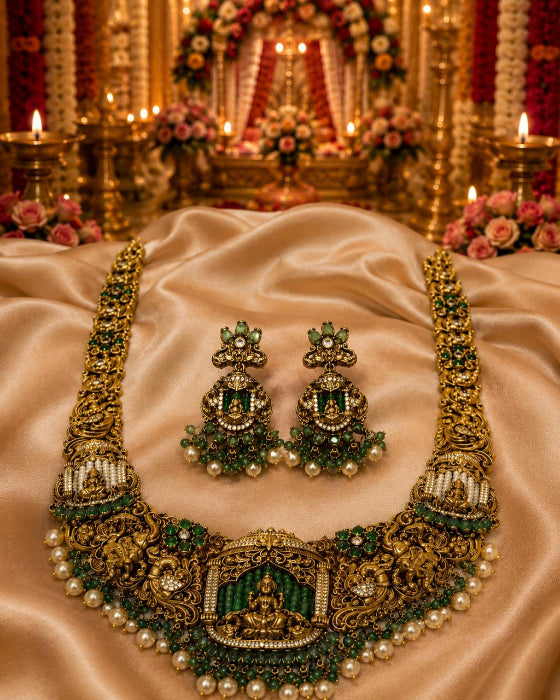 Premium handcrafted Temple Bridal Jewelry Set