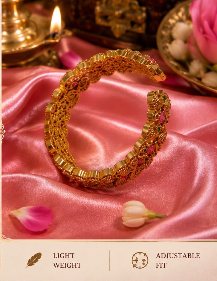Traditional Antique Gold Bangle